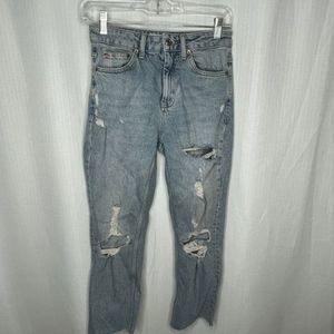 Topshop Straight High Rise Crop Jeans‎